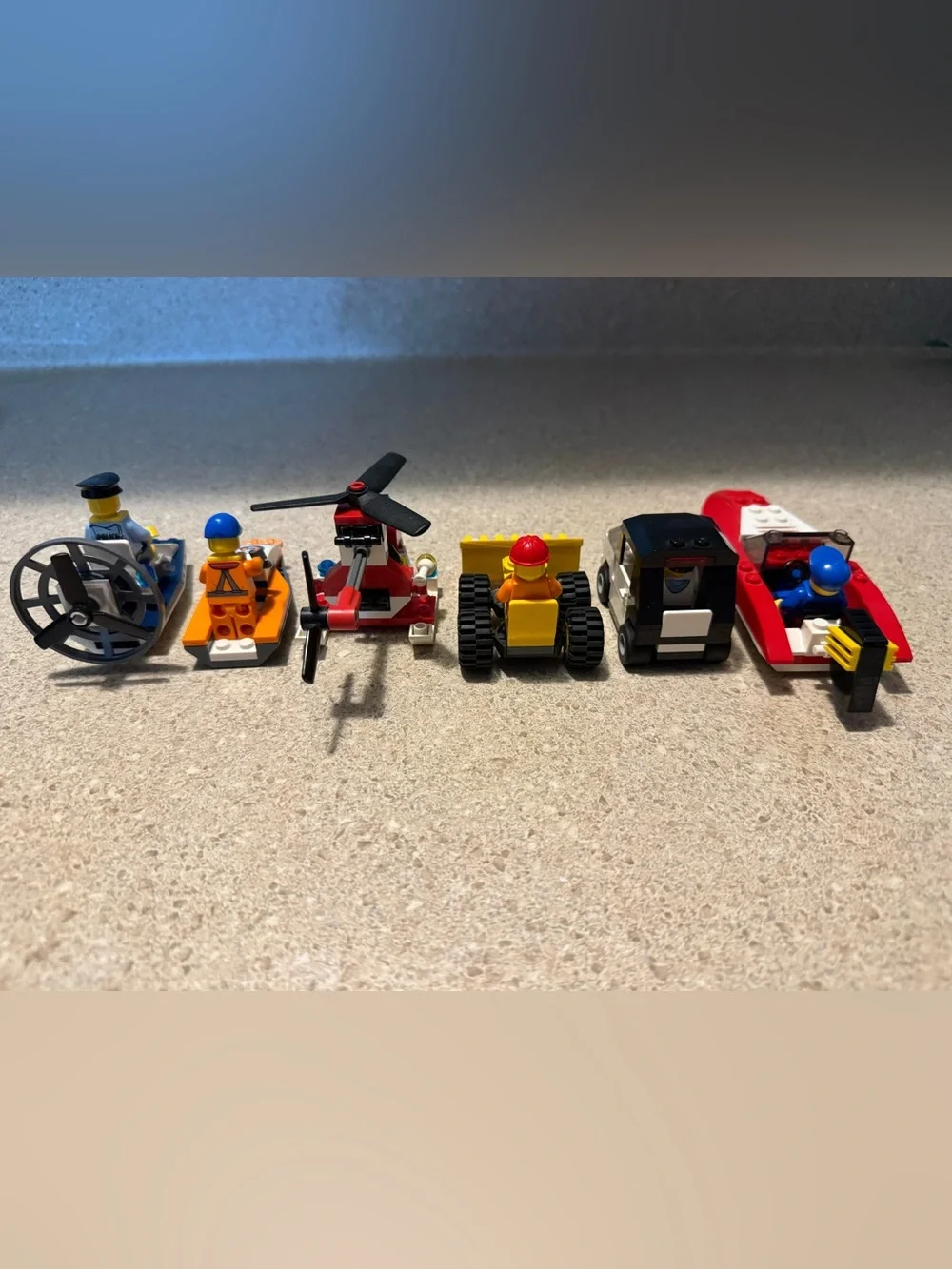 Lot of 6 LEGO City Tiny Transportation Sets Boats Cars Helicopter Jetski